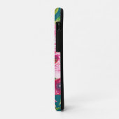 Coques Case-Mate iPhone Roses d'aquarelle en rose et crème sur Turquoise (Dos/Gauche)