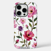 Coques Case-Mate iPhone Roses d'aquarelle Motif transparent (Verso)