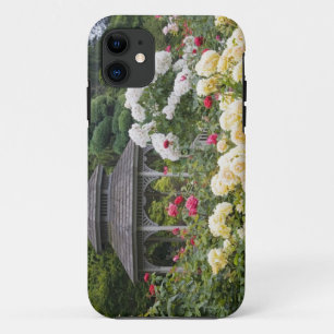 Coque Case-Mate Pour iPhone Roses en fleurs et jardin des Roses de Gazebo