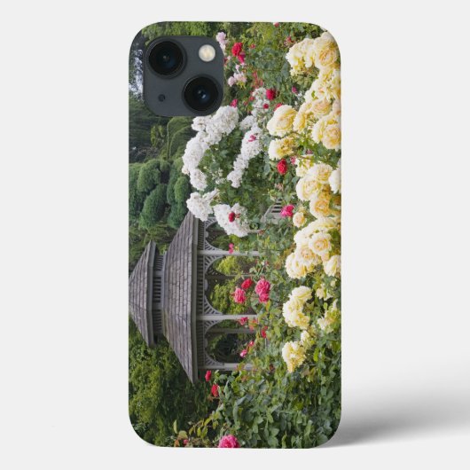 Coques Case-Mate iPhone Roses en fleurs et jardin des Roses de Gazebo (Verso)