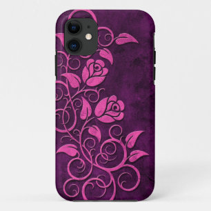 Etui iPhone Case-Mate Roses en pierre de tourbillonnement, pourpres