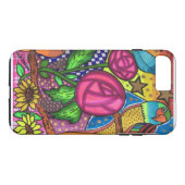 Coques Case-Mate iPhone Roses et oiseaux (Dos (Horizontal))