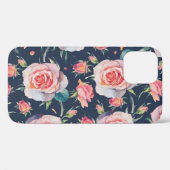 Coques Case-Mate iPhone Roses et Rosebuds : Floral Seamless. (Verso (horizontal))