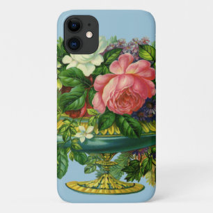 Coque iPhone 11 Roses Florales Roses Roses, Vase de Fleurs