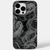 Coques Case-Mate iPhone Roses gris, photo florale grise (Verso)