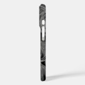 Coques Case-Mate iPhone Roses gris, photo florale grise (Verso / Gauche)
