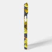 Coques Case-Mate iPhone Roses jaunes avec feuilles gris sur orange (Verso / Droite)