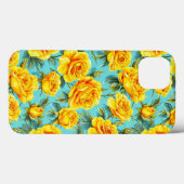Coques Case-Mate iPhone Roses Jaunes Élégantes Dessin Botanique Élégant (Verso (horizontal))