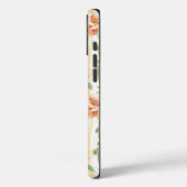 Coques Case-Mate iPhone Roses Menthe Pêche Rayures Florales   (Verso / Gauche)
