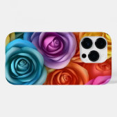 Coques Case-Mate iPhone roses multicolores 3D (Verso (horizontal))