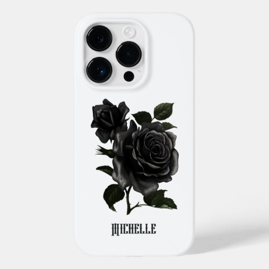 Coques Case-Mate iPhone Roses noires gothiques vintage (Verso)