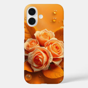 Coques iPhone 16 Roses oranges avec Coque-coque iphone à -mat chaud