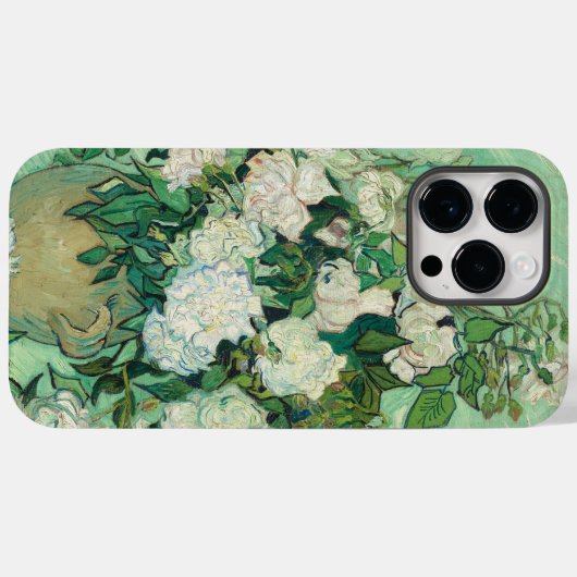 Coques Case-Mate iPhone Roses par Vincent Van Gogh (Verso (horizontal))