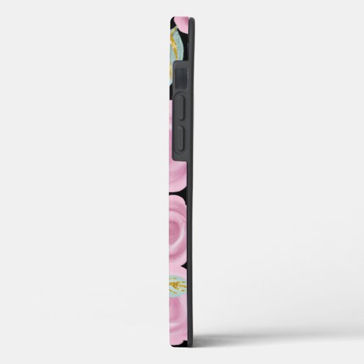 Coques Case-Mate iPhone Roses peints en rose (Verso / Gauche)