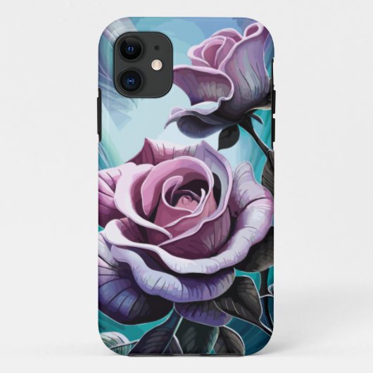 Coques Case-Mate iPhone Roses radieux : Parfaitement rose et violet pétale (Dos)