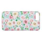 Coques Case-Mate iPhone roses roses blanches (Dos (Horizontal))