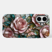 Coques Case-Mate iPhone Roses roses douces en Verre Tiré Luxueux (Verso (horizontal))
