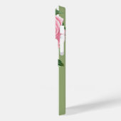 Coques Case-Mate iPhone Roses roses élégantes et Feuilles verts (Verso / Gauche)