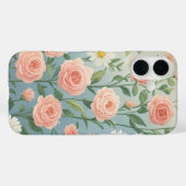 Coques Case-Mate iPhone Roses roses et Fleurs margueuses (Verso (horizontal))