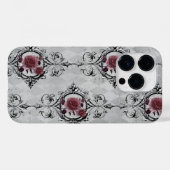 Coques Case-Mate iPhone Roses roses sur Arrière - plan gris (Verso (horizontal))