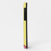 Coques Case-Mate iPhone Roses roses Sur Jaune (Dos/Gauche)