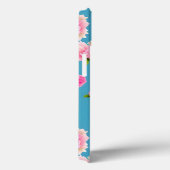Coques Case-Mate iPhone Roses roses sur un fond bleu (Verso / Droite)