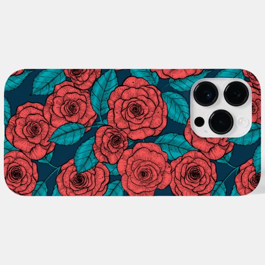 Coques Case-Mate iPhone Roses rouges (Verso (horizontal))