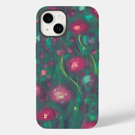 Coques Case-Mate iPhone Roses rouges abstraites atténuées (Verso)