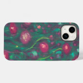 Coques Case-Mate iPhone Roses rouges abstraites atténuées (Verso (horizontal))
