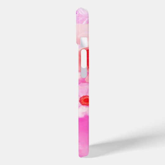 COQUES Case-Mate iPhone ROSES ROUGES BLANCHES ET ANÉMONES PINK MONOGRAMME (Verso / Gauche)