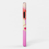 COQUES Case-Mate iPhone ROSES ROUGES BLANCHES ET ANÉMONES ROSES MONOGRAMME (Dos/Droite)