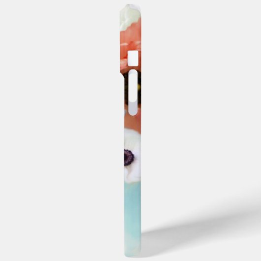 COQUES Case-Mate iPhone ROSES ROUGES BLANCHES ET FLEURS ANÉMONE MONOGRAMME (Verso / Gauche)