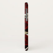 Coques Case-Mate iPhone Roses Rouges & Crânes Floral Noir Gothique Blanc (Dos/Gauche)