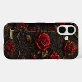 Coques Case-Mate iPhone Roses rouges gothique gothique  (Verso (horizontal))