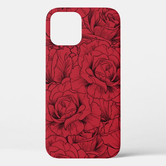 Coques Case-Mate iPhone roses rouges motif sans soudure (Verso)