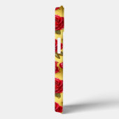 Coques Case-Mate iPhone Roses rouges profondes Texture 3D Design romantiqu (Verso / Droite)