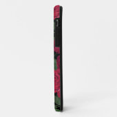 Coques Case-Mate iPhone Roses rouges sur noir. (Dos/Gauche)