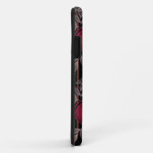 Coques Case-Mate iPhone Roses rouges sur noir. (Dos/Droite)
