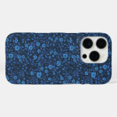 Coques Case-Mate iPhone Roses sauvages en bleu (Verso (horizontal))