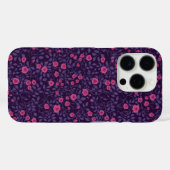 Coques Case-Mate iPhone Roses sauvages en rose et violet (Verso (horizontal))