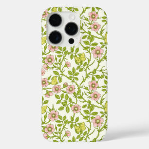 Coques iPhone 16 Pro Roses sauvages et papillons /rose/vert pâle/jaune