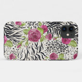 Coques Case-Mate iPhone Roses Sur Les Motifs Animaux (Dos (Horizontal))