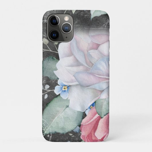 Coques Case-Mate iPhone Roses sur tableau noir à la craie (Dos)