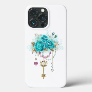 Case-Mate iPhone Case Roses turquoise avec touches