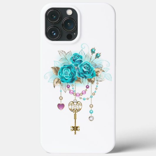 Coques Case-Mate iPhone Roses turquoise avec touches (Verso)