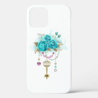 Roses turquoise avec touches