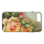 Coques Case-Mate iPhone Roses vintages d'or (Dos (Horizontal))