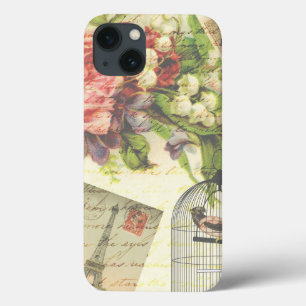 Etui iPhone Case-Mate Roses vintages et oiseau mis en cage