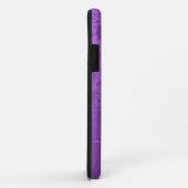 Coques Case-Mate iPhone roses violettes sur damas (Dos/Droite)