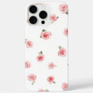 Coques iPhone 16 Pro Max Rosier rose pâle aquarelle floral vintage rose bla